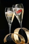 Flute de champagne grav&eacute;e pour le r&eacute;veillon