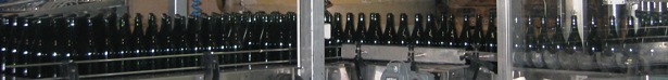 Bouteilles de champagne lors du tirage