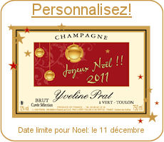 Personnalisez votre champagne pour Noel