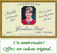 Etiquette personnalis&eacute;e champagne pour un anniversaire