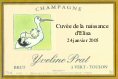 Etiquette personnalis&eacute;e champagne avec logo, dessin pour naissance...
