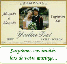 Etiquette personnalis&eacute;e champagne pour tous vos &eacute;nements familiaux et professionnels