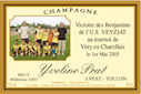 Etiquette personnalis&eacute;e champagne avec photo pour un club de foot, une association sportive, un d&eacute;part en retraite