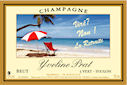Etiquette personnalis&eacute;e champagne avec un visuel pour une association sportive, une entreprise...