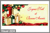 Champagne et cadeaux sous sapin