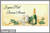 Champagne, raisins et ruban dor�