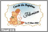 b�b� et peluche fond bleu - bapteme