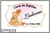 b�b� et peluche fond rose - bapteme