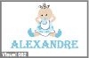 b�b� assis bleu - bapteme