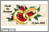 Alliances et roses rouge mariage