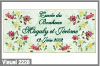 Fleurs sur fond vert
