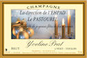 Etiquette personnalis&eacute;e champagne avec visuel pour noel