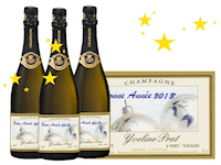 Bouteille de champagne pour Nouvel An