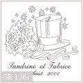 Haut de forme et bouquet de la mari�e