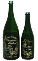 Bouteille de champagne grav&eacute;e