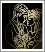 Gravure sur bouteille de champagne