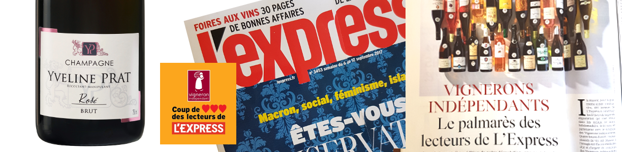 Champagne rose Yveline Prat coup de coeur Express 2017