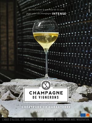 Champagne intense en gout