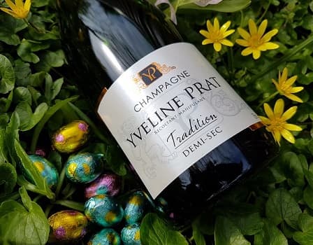 Champagne sucré et chocolat de paques en direct du vigneron