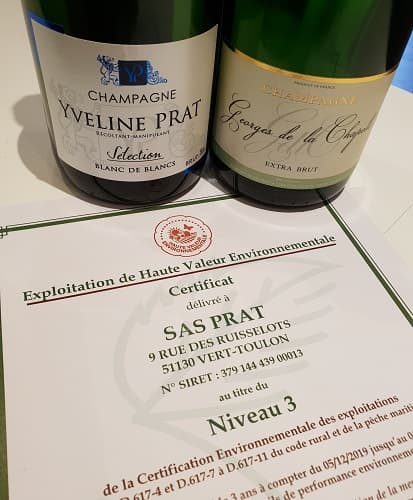 Champagne avec certification HVE