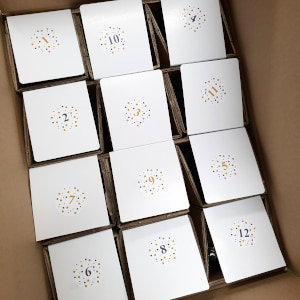 Cases du calendrier de l avent avec champagne