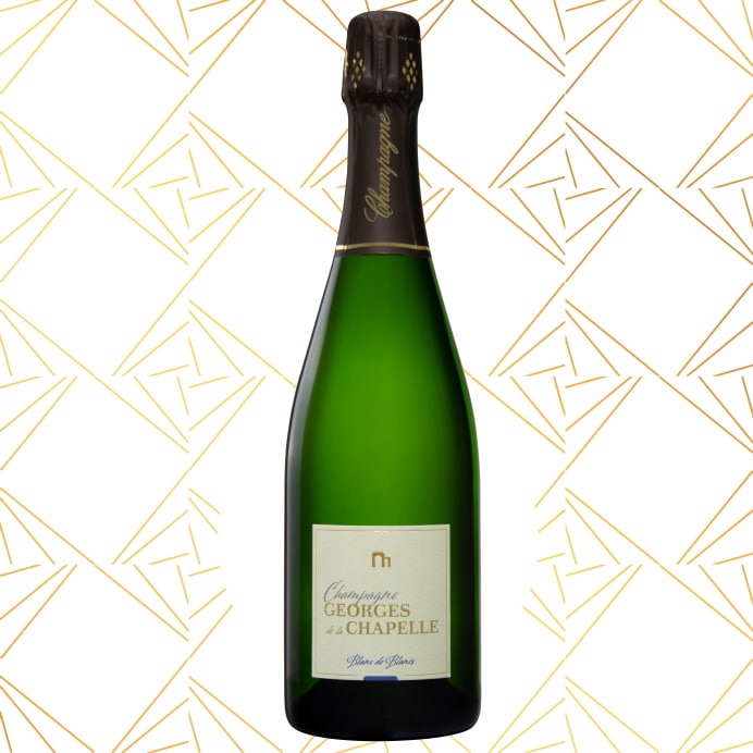 Bouteille de champagne blanc de blancs producteur Georges de la Chapelle