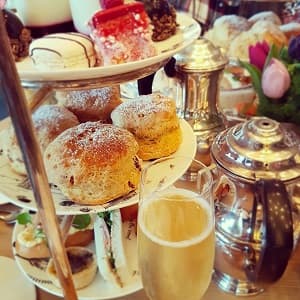 Champagne for afternoon tea and birthday party