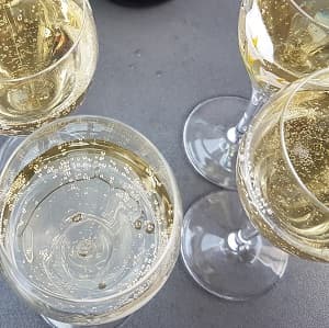 Apéritif with champagne from a small producer