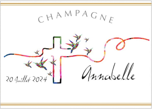 Etiquette personnalisée champagne avec photo pour une communion