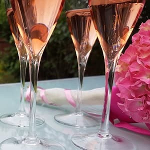 Champagne rosé pour un mariage