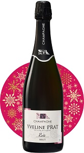 Champagne rosé pour la buche aux fruits rouges de Noel 