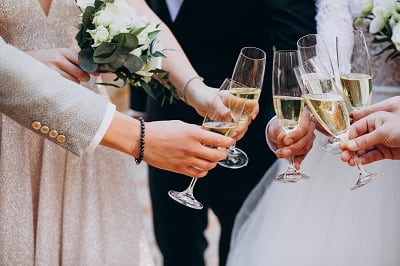 Flutes de champagne pour un mariage avec vin d honneur