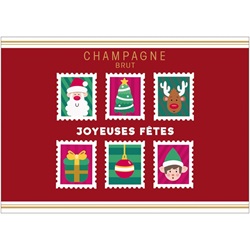 Champagne personnalis pour Noel
