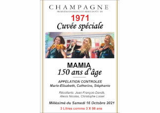 Etiquette personnalis&eacute;e champagne pour anniversaire