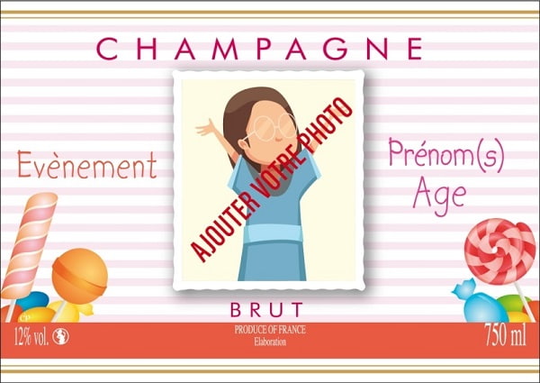 Etiquette De Champagne Personnalisee Pour Un Anniversaire