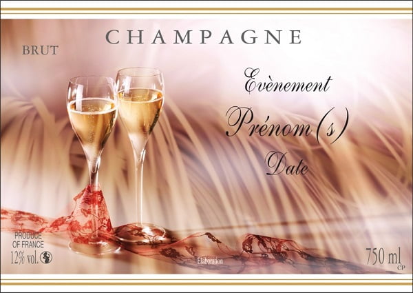 Personnalisation de Champagne Anniversaire 18 ans Or - Dragées Anahita