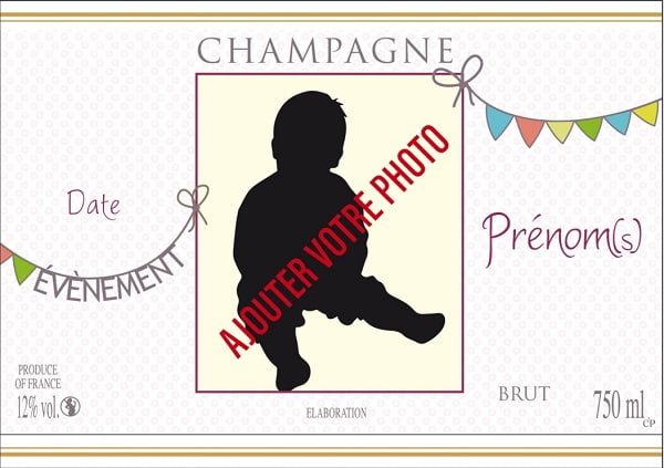 Étiquette pour bouteille de vin ou de champagne cuvée de l'Amour-  Personnalisable avec prénoms - Cadeau original amoureux - Saint-Valentin :  : Produits Handmade