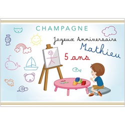 Etiquette champagne pour anniversaire petit garon