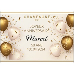 Champagne pour une fte d'anniversaire