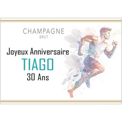 Champagne pour anniversaire d'un coureur