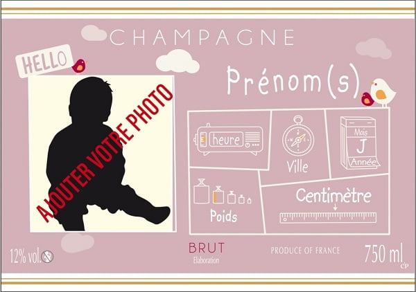 Etiquette De Champagne Pour Un Bapteme Ou Une Naissance Etiquette De Champagne Pour Un Bapteme Ou Une Naissance