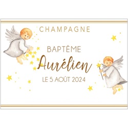 Champagne personnalis pour un bapteme