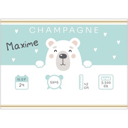 bouteille souvenir pour une naissance garcon