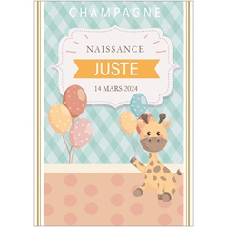bouteille de champagne personnalise avec thme girafe 