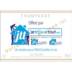 Etiquette champagne personnalisée pour cadeau client