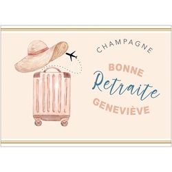 champagne avec tiquette personnalise pour un dpart en retraite