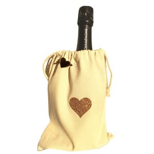 Cadeau Saint Valentin Champagne et coeur artisan