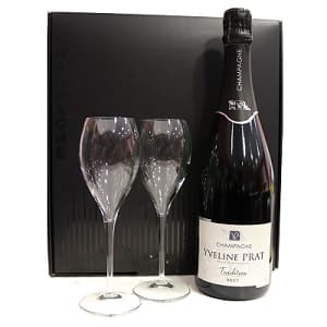 Coffret cadeau autour du vin pour vos clients ou fournisseurs : champagne  avec flûtes sérigraphiées avec le logo de votre entreprise à Toulouse  (Haute-Garonne) - Chai Moi Vins et Bières