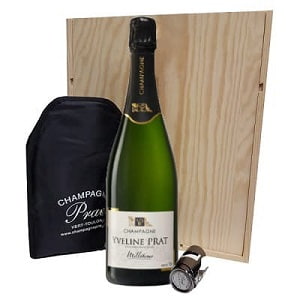Coffret champagne bouchon et rafraichisseur en coffret bois pour déguster le champagne dans les meilleures conditions