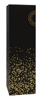 Coffret cadeau noir et doré pour 1 bouteille de champagne